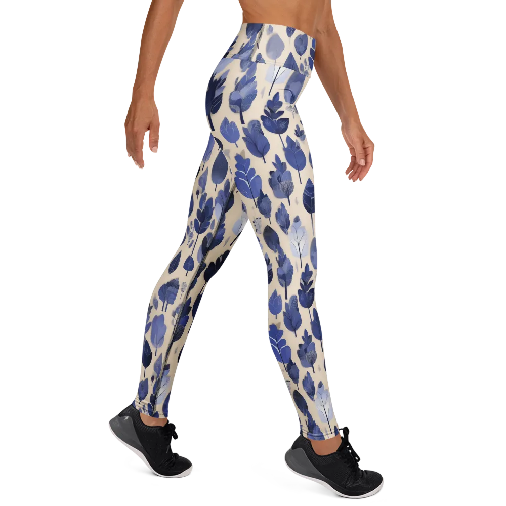 Moonlit Foliage on Yoga Leggings — Right