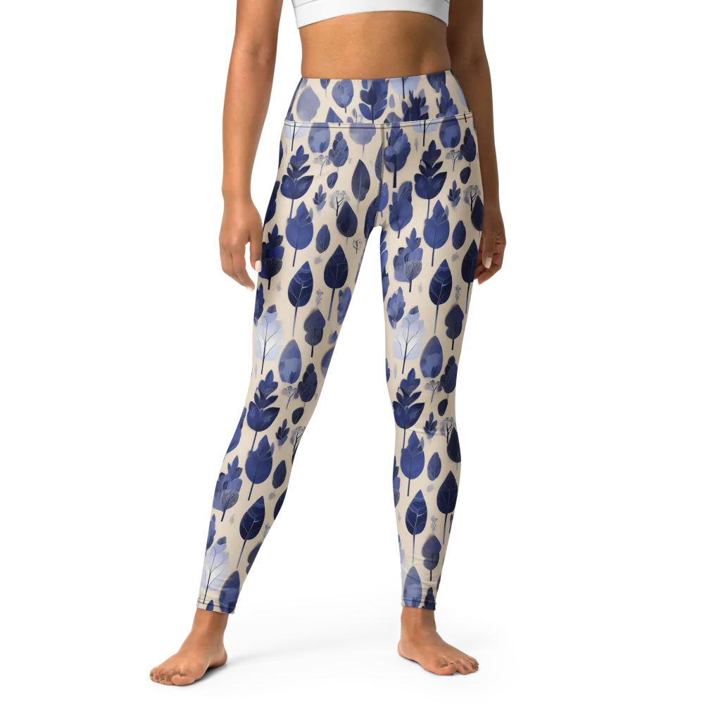 Moonlit Foliage on Yoga Leggings — Front