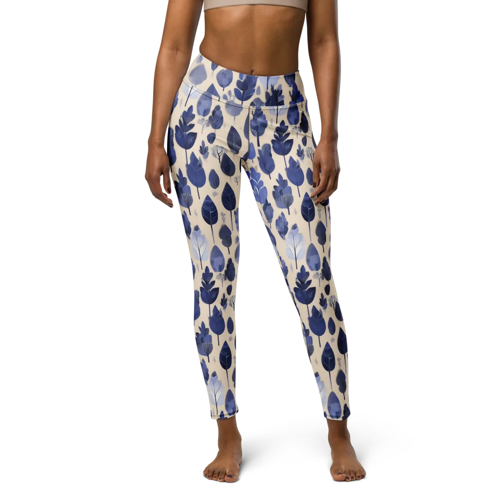 Moonlit Foliage on Yoga Leggings — Front