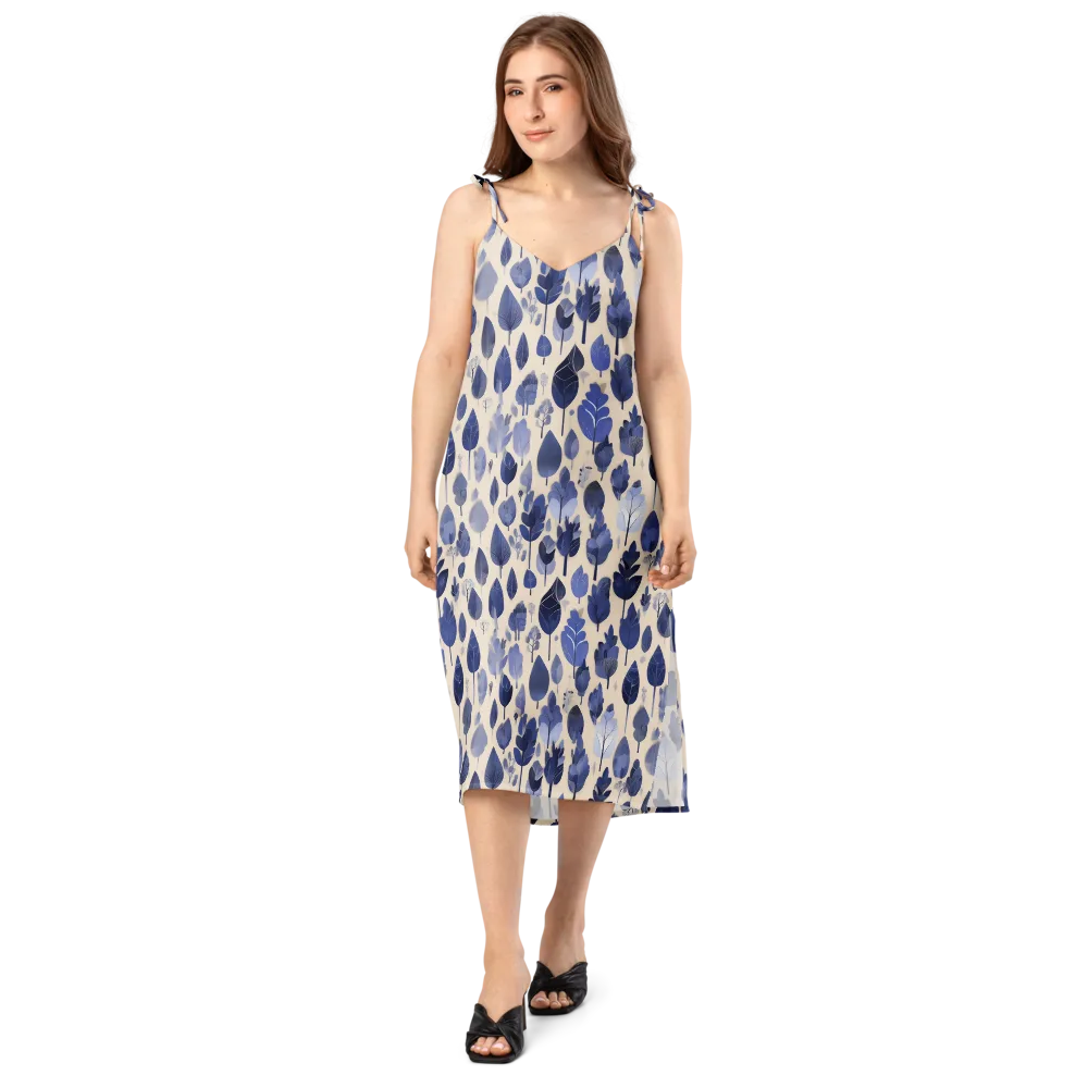 Moonlit Foliage on Slip Dress — Front
