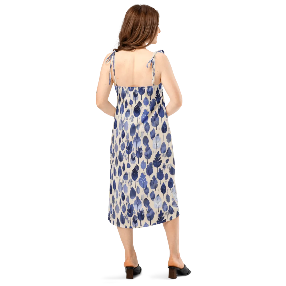 Moonlit Foliage on Slip Dress — Back