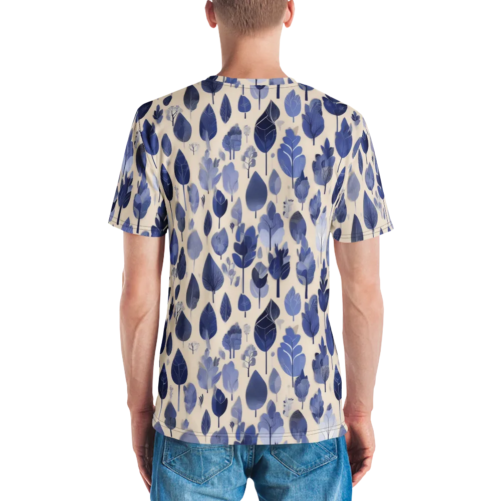 Moonlit Foliage on Men's Crew Neck T-Shirt — Back