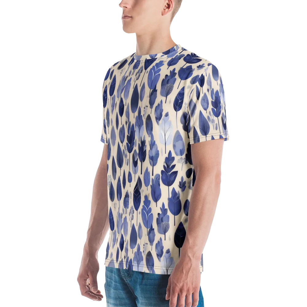 Moonlit Foliage on Men's Crew Neck T-Shirt — Left