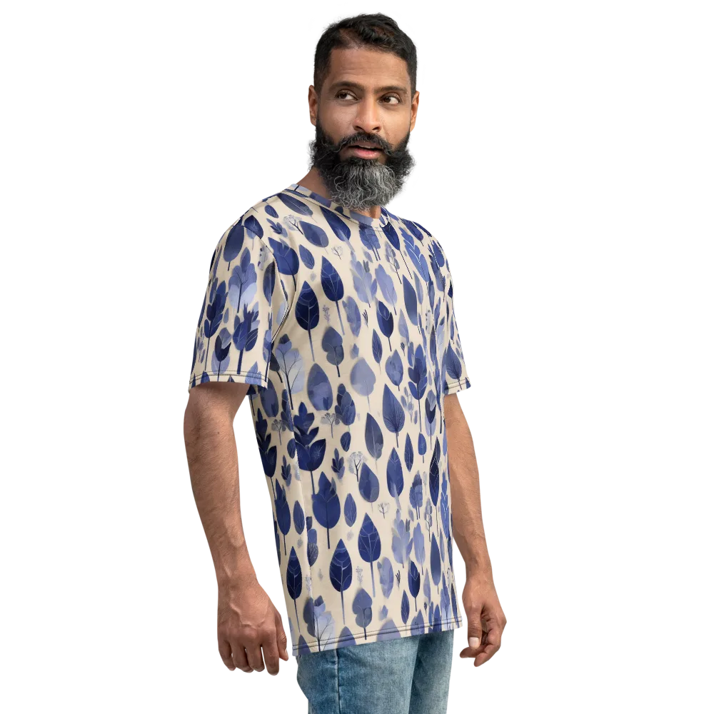 Moonlit Foliage on Men's Crew Neck T-Shirt — Right