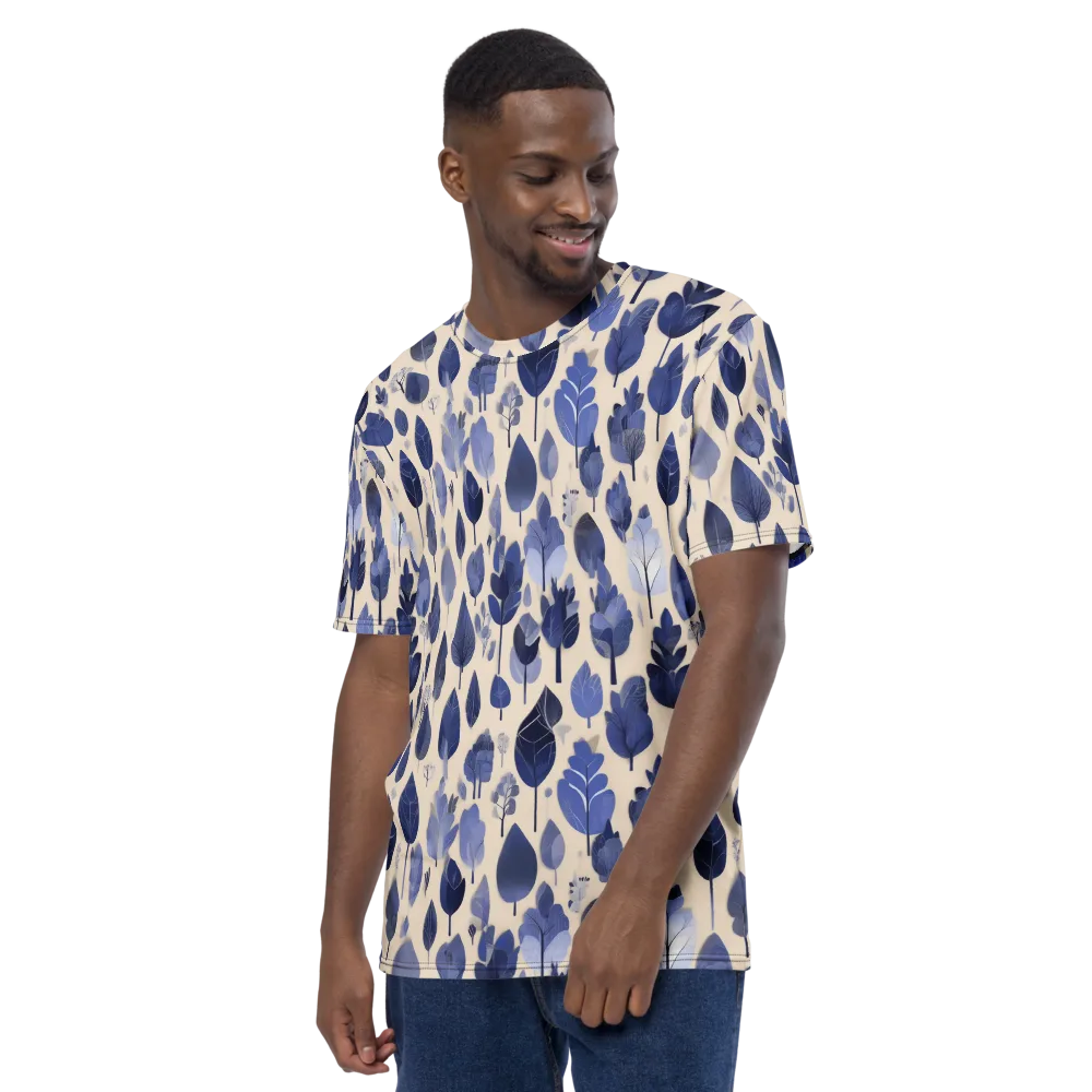 Moonlit Foliage on Men's Crew Neck T-Shirt — Left
