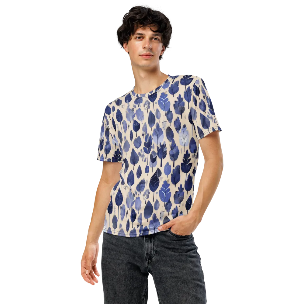 Moonlit Foliage on Men's Crew Neck T-Shirt — Front