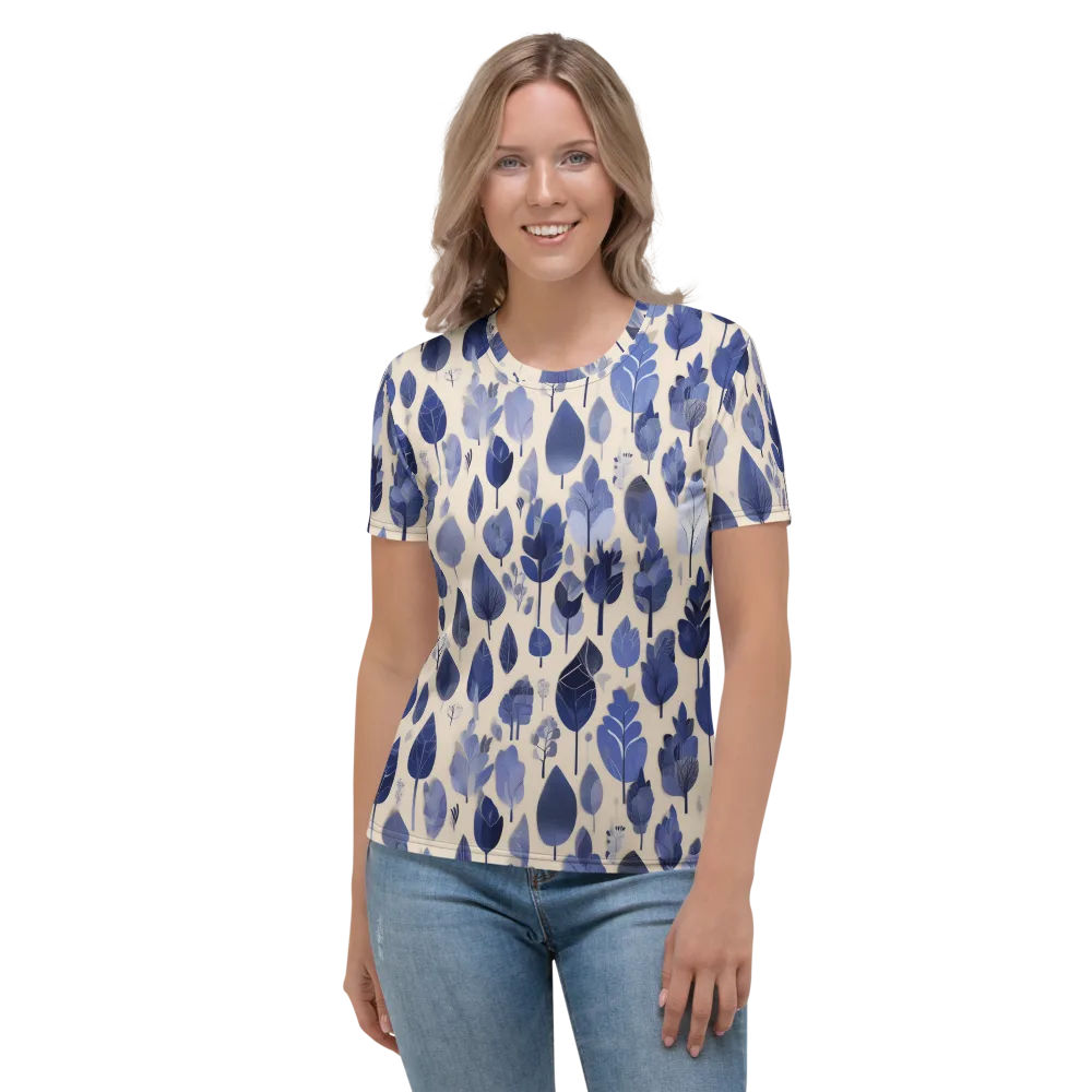 Moonlit Foliage on Women's Crew Neck T-Shirt — Front