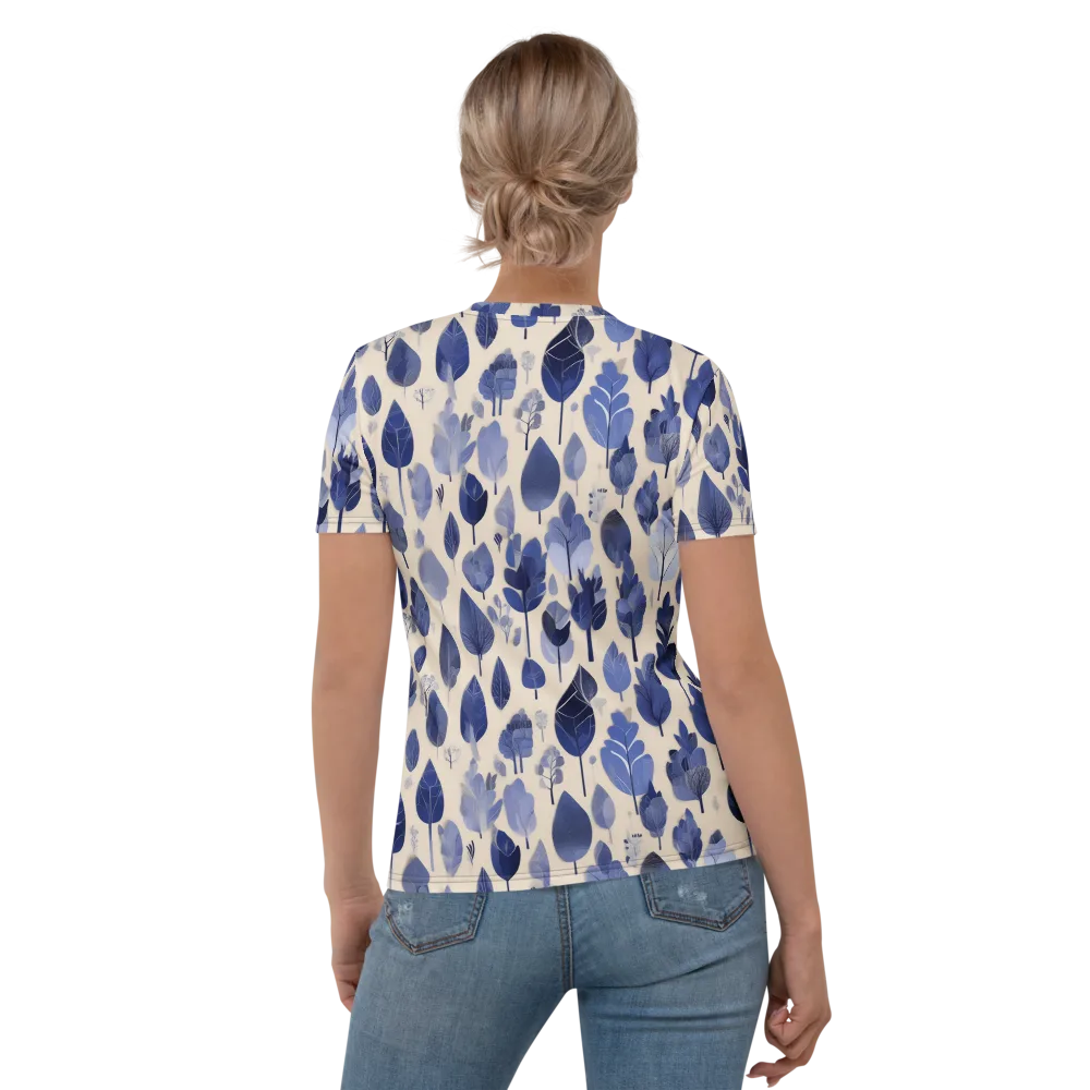Moonlit Foliage on Women's Crew Neck T-Shirt — Back