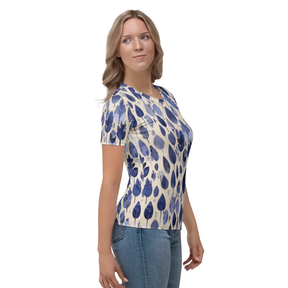 Moonlit Foliage on Women's Crew Neck T-Shirt — Right