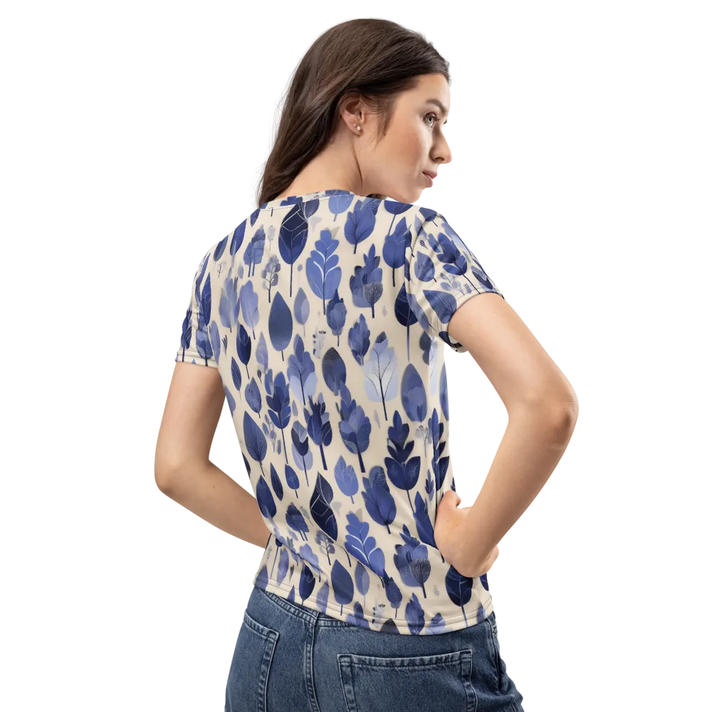 Moonlit Foliage on Women's Crew Neck T-Shirt — Back