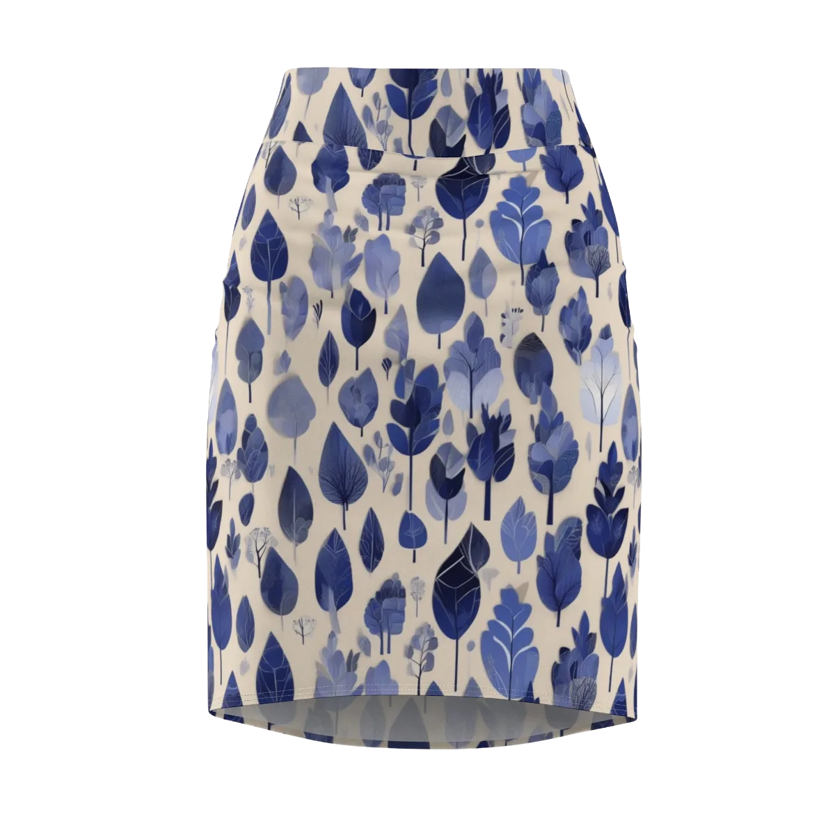 Moonlit Foliage on Pencil Skirt — Front