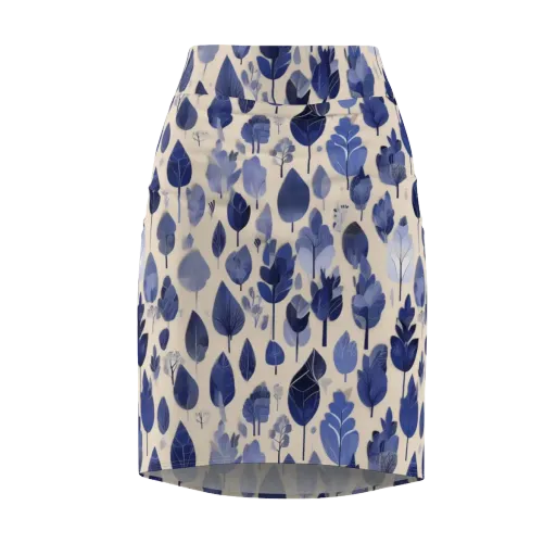 Moonlit Foliage on a Pencil Skirt