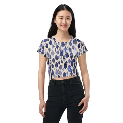 Moonlit Foliage on a Crop Tee
