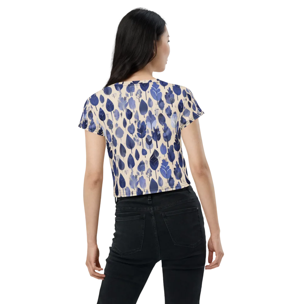 Moonlit Foliage on Crop Tee — Back