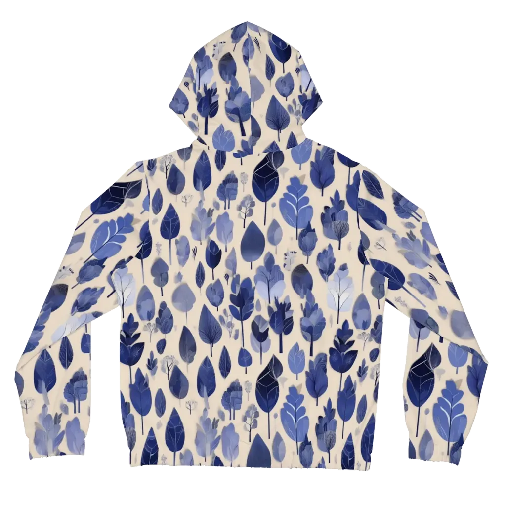 Moonlit Foliage on Women's Full-Zip Hoodie — Back