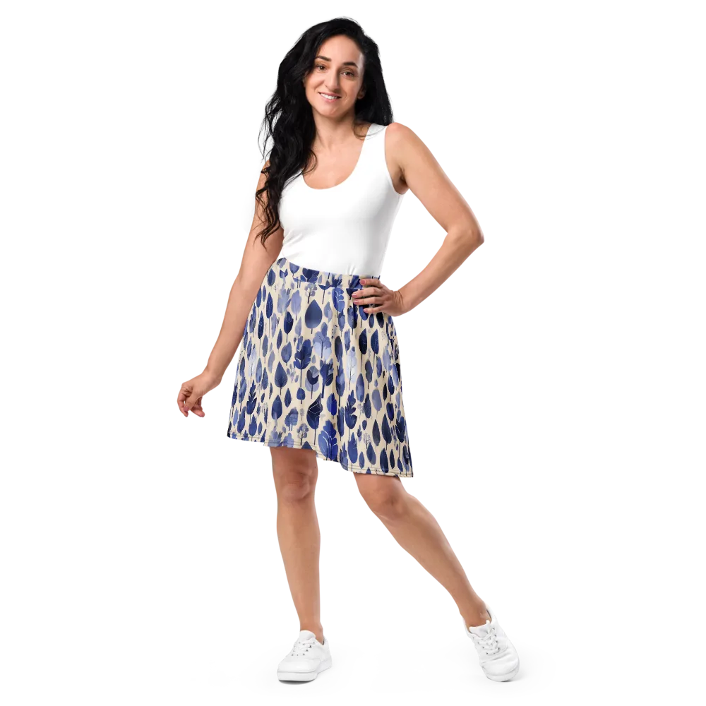 Moonlit Foliage on Skater Skirt — Front