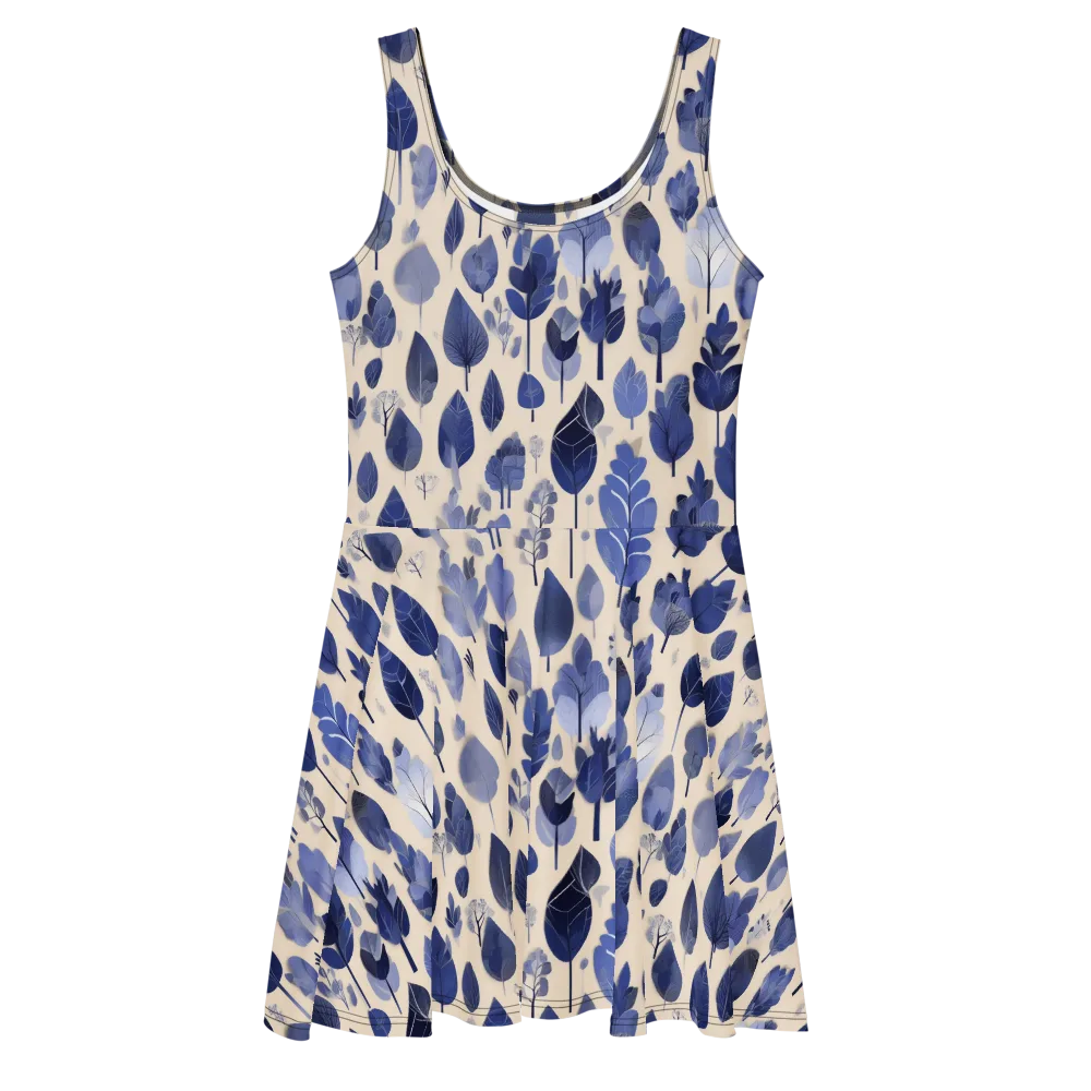 Moonlit Foliage on Skater Dress — Front
