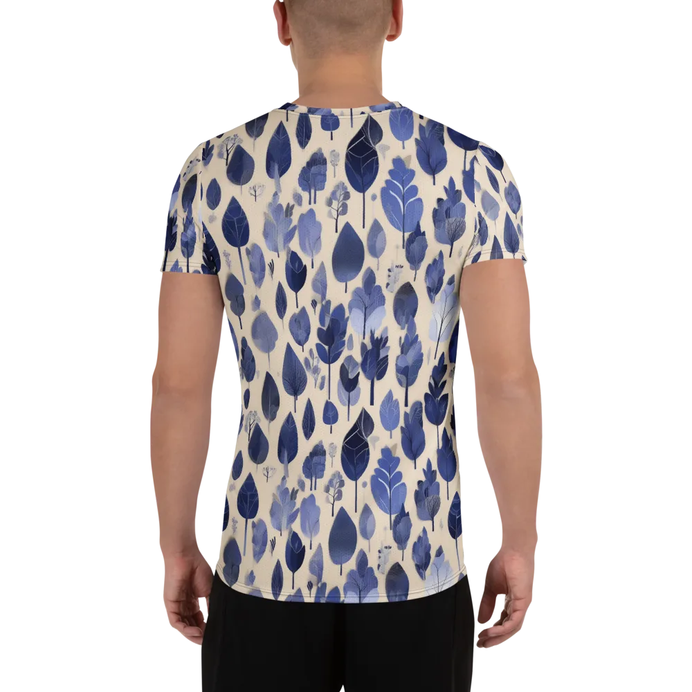 Moonlit Foliage on Men's Athletic T-Shirt — Back
