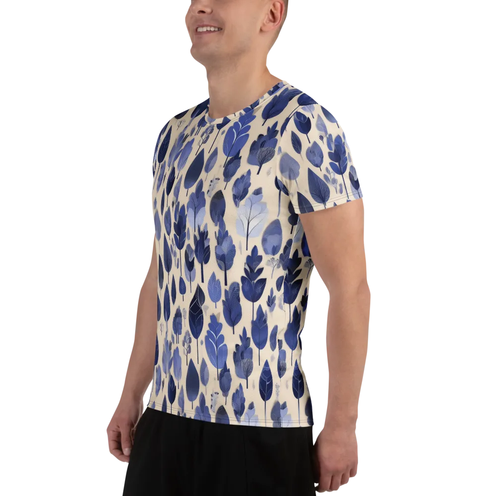 Moonlit Foliage on Men's Athletic T-Shirt — Left