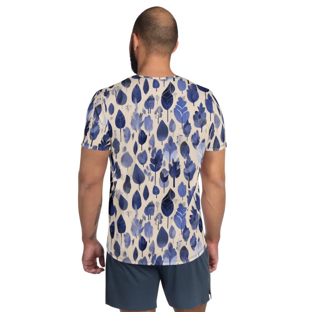 Moonlit Foliage on Men's Athletic T-Shirt — Back