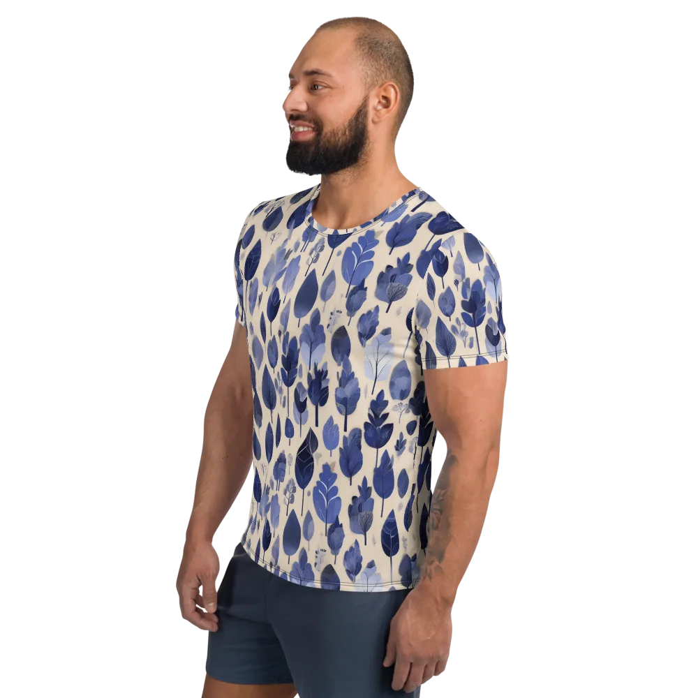 Moonlit Foliage on Men's Athletic T-Shirt — Left