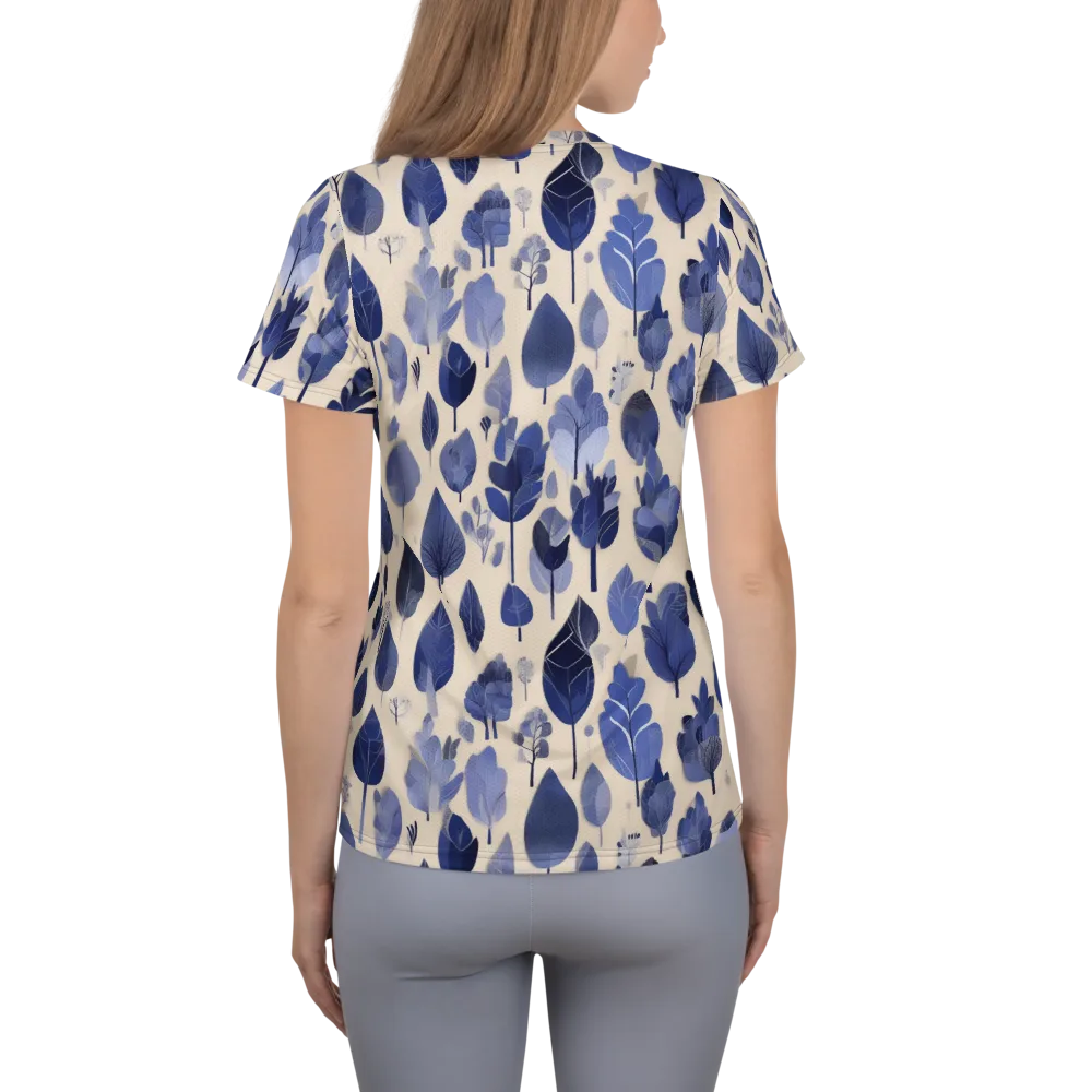 Moonlit Foliage on Women's Athletic T-Shirt — Back