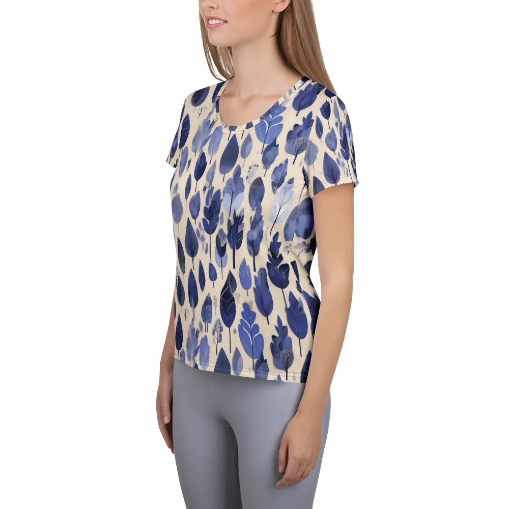 Moonlit Foliage on Women's Athletic T-Shirt — Left
