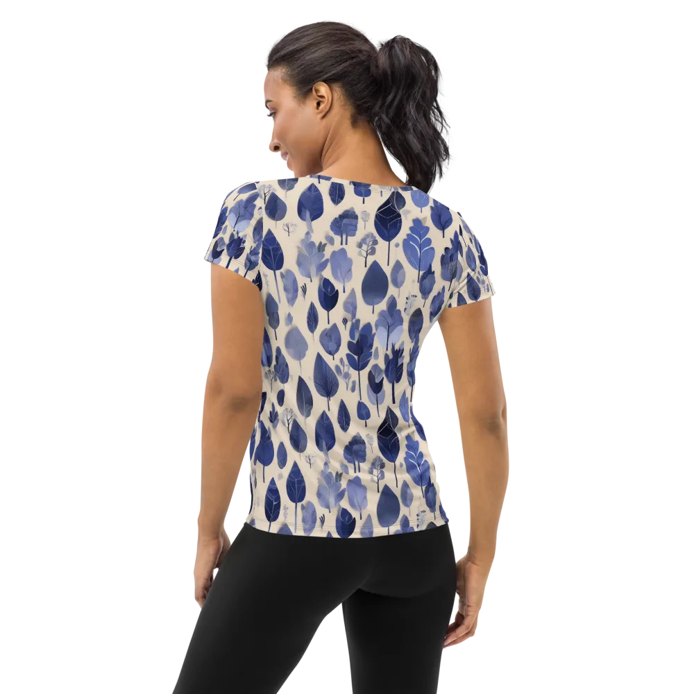 Moonlit Foliage on Women's Athletic T-Shirt — Back