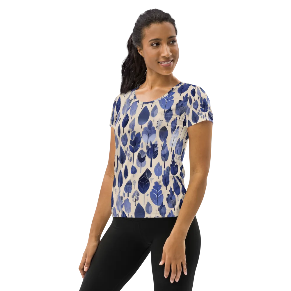 Moonlit Foliage on Women's Athletic T-Shirt — Left
