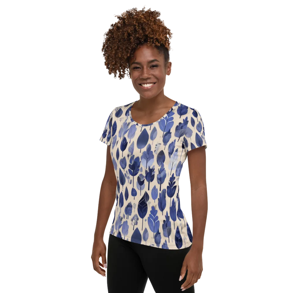 Moonlit Foliage on Women's Athletic T-Shirt — Left