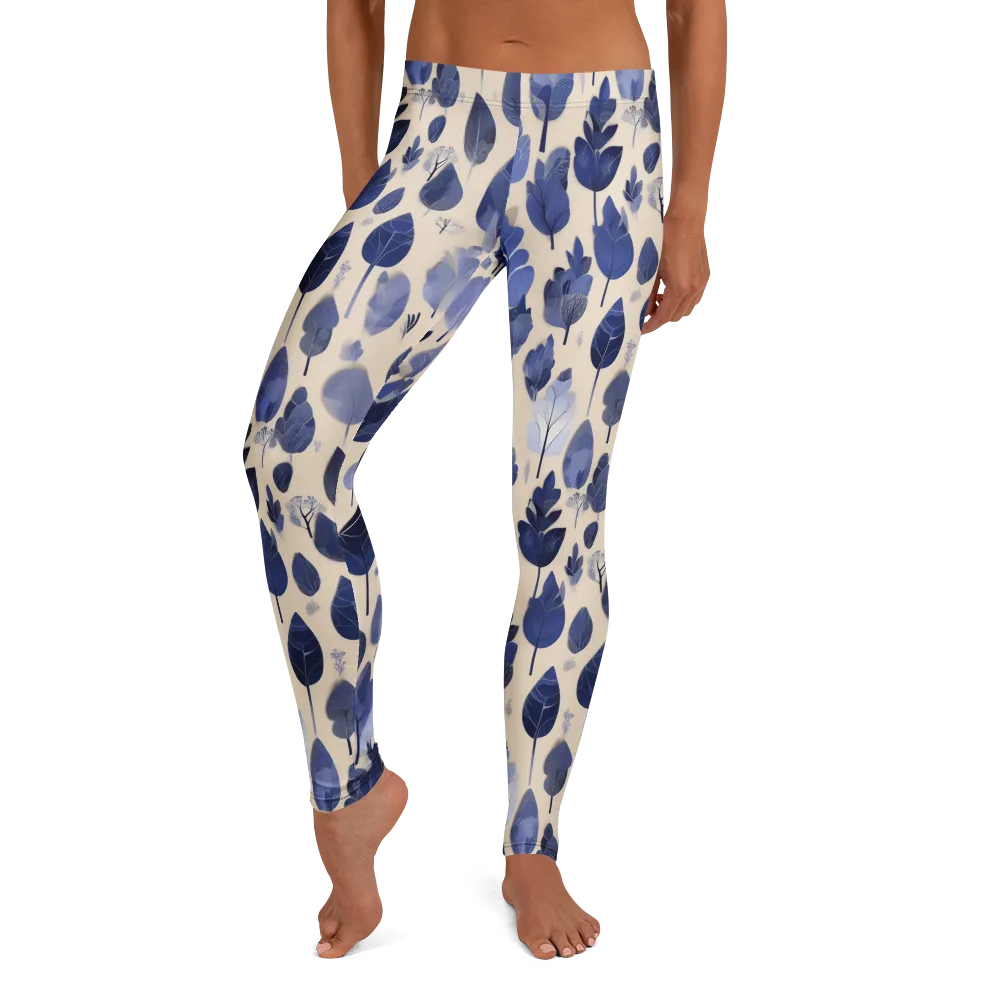 Moonlit Foliage on Leggings — Front