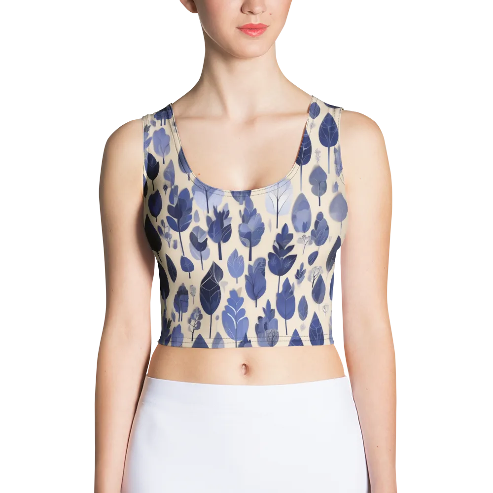 Moonlit Foliage on Crop Top — Front