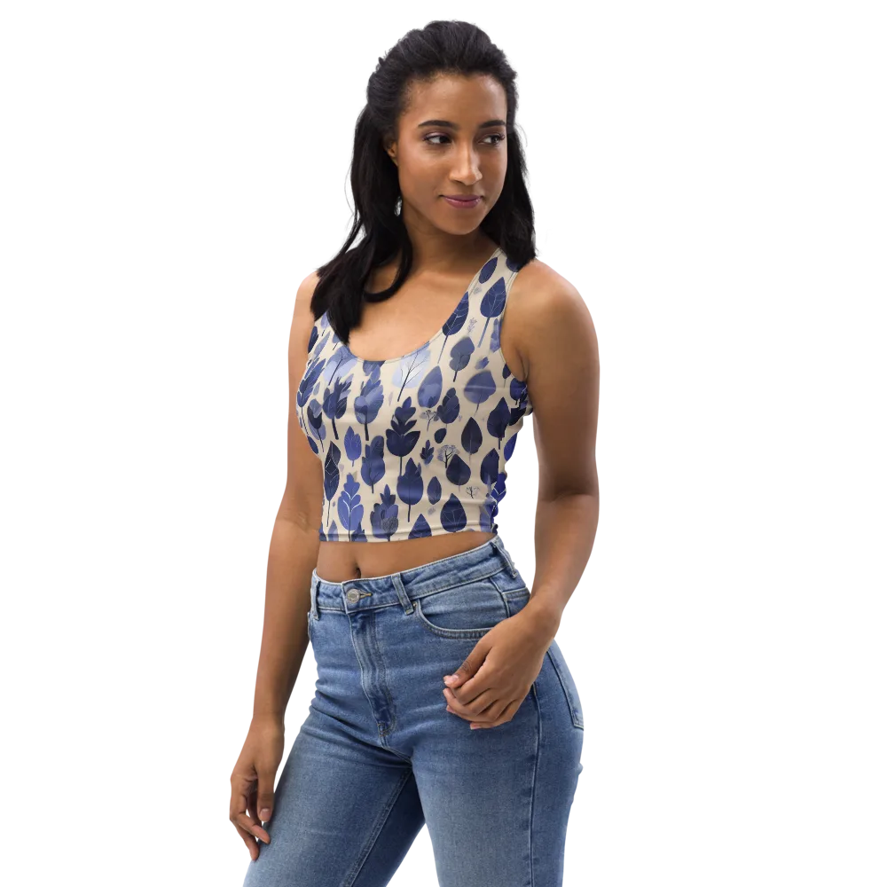 Moonlit Foliage on Crop Top — Left Front