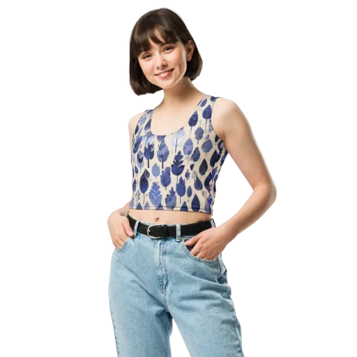 Moonlit Foliage on a Crop Top