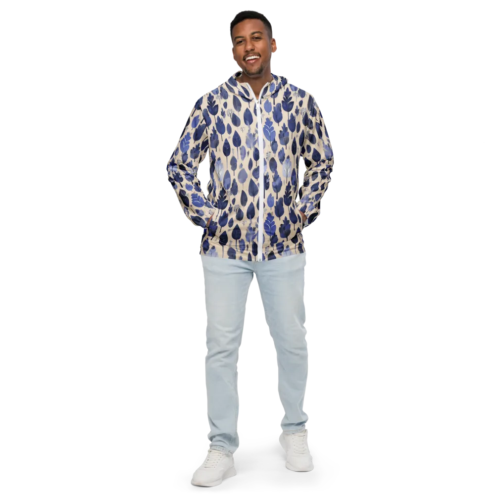 Moonlit Foliage on Men's Windbreaker — Front