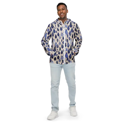 Moonlit Foliage on a Men's Windbreaker