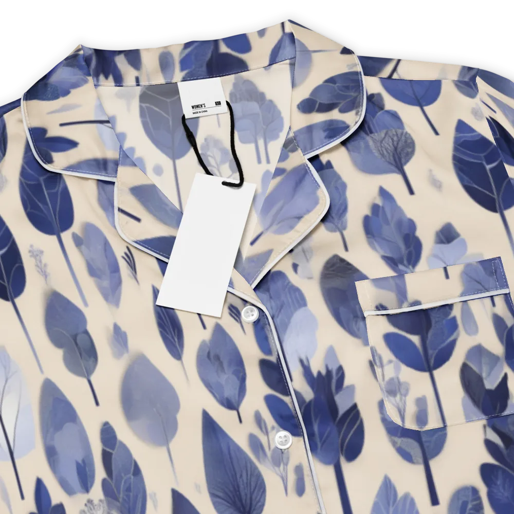 Moonlit Foliage on Women's Short Sleeve Pajama Top — Product details