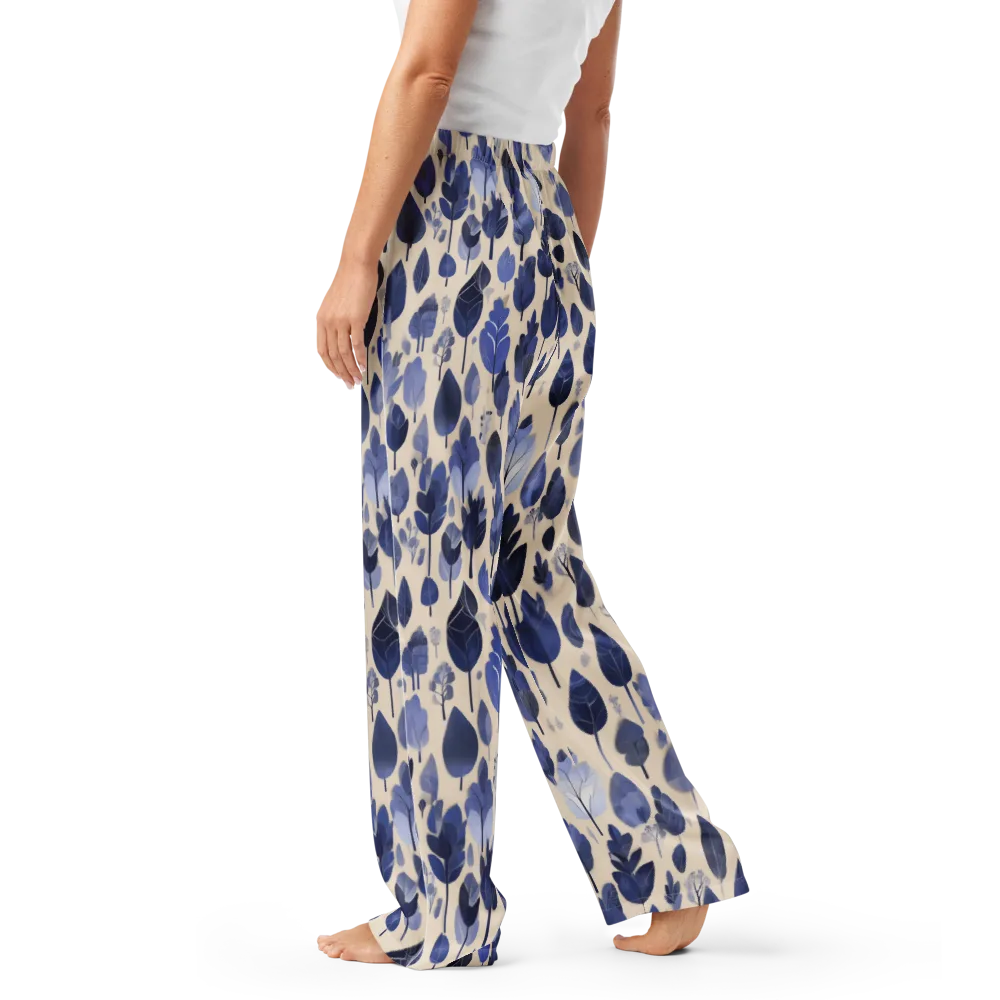 Moonlit Foliage on Women's Pajama Pants — Left