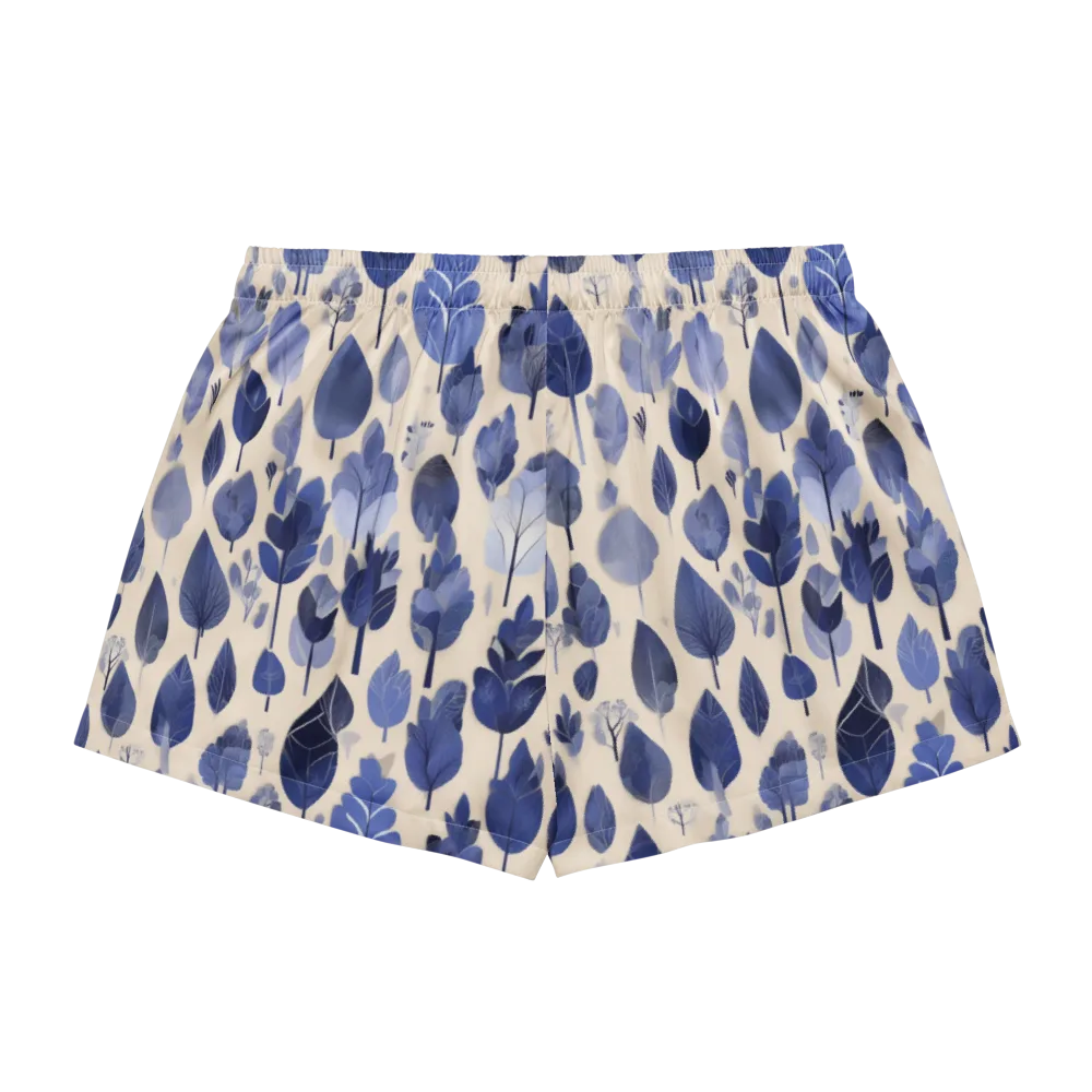 Moonlit Foliage on Women's Pajama Shorts — Back
