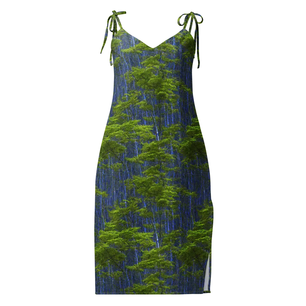 Cobalt Forest on Slip Dress — Front