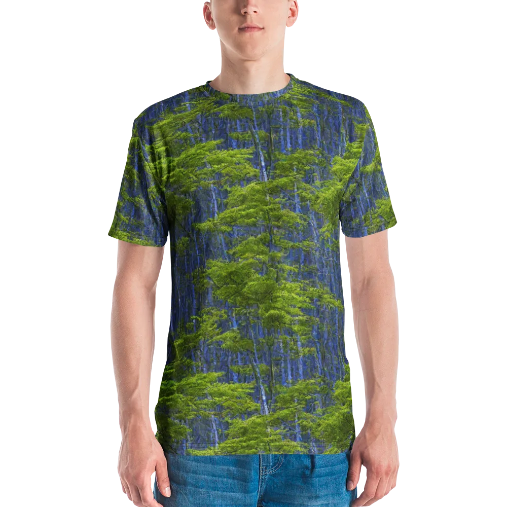 Cobalt Forest on Men's Crew Neck T-Shirt — Front