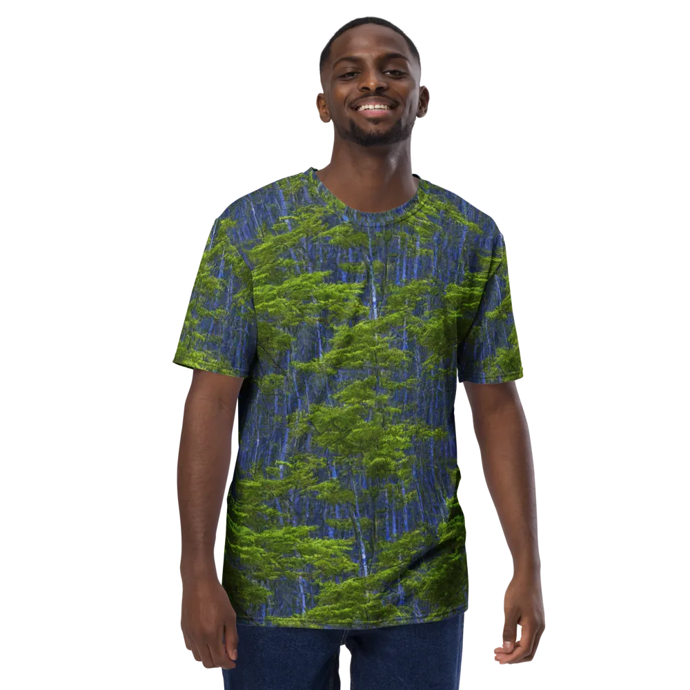 Cobalt Forest on Men's Crew Neck T-Shirt — Front