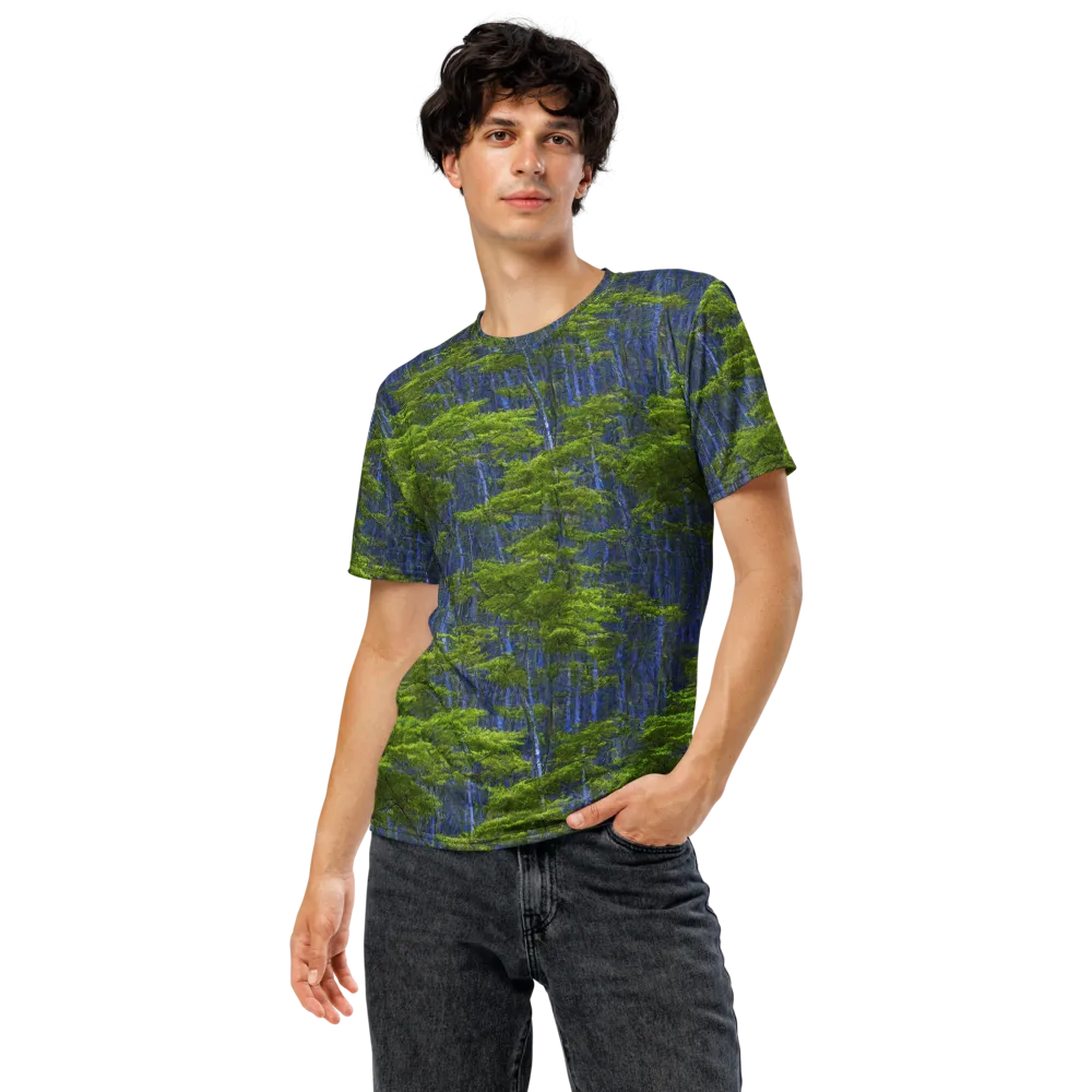 Cobalt Forest on Men's Crew Neck T-Shirt — Front