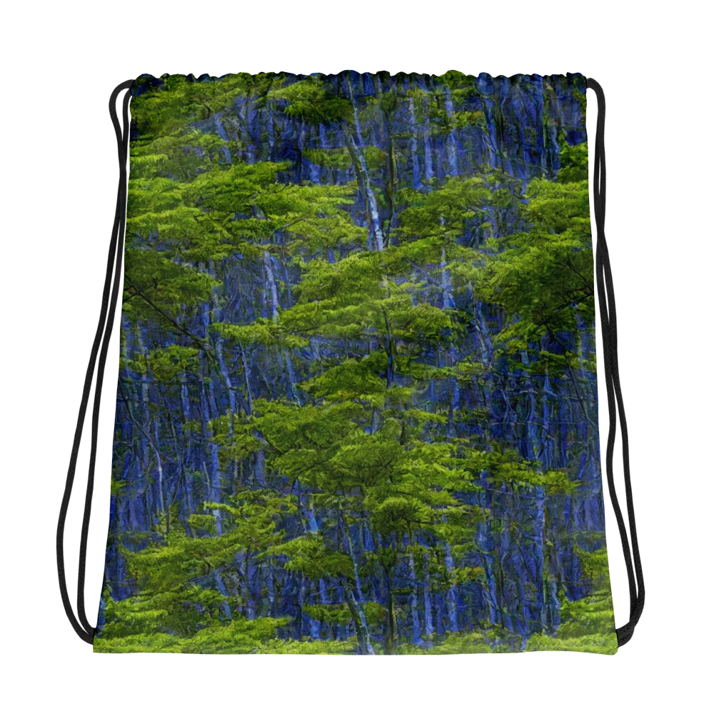 Cobalt Forest on Drawstring Bag — Photo