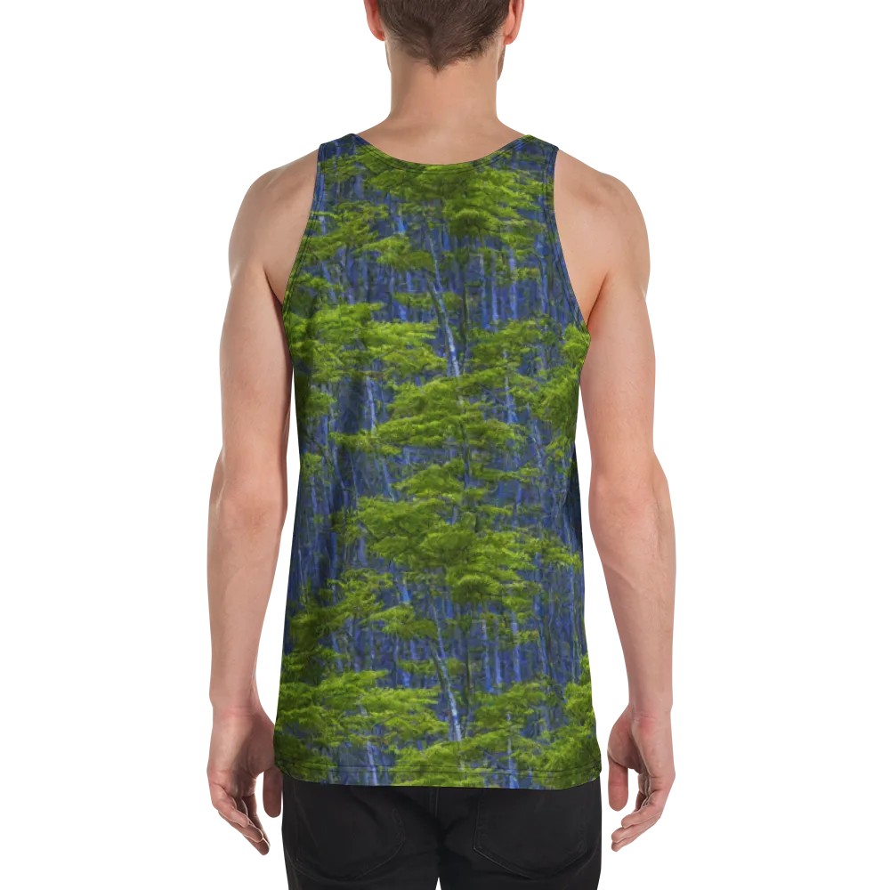 Cobalt Forest on Men's Tank Top — Back
