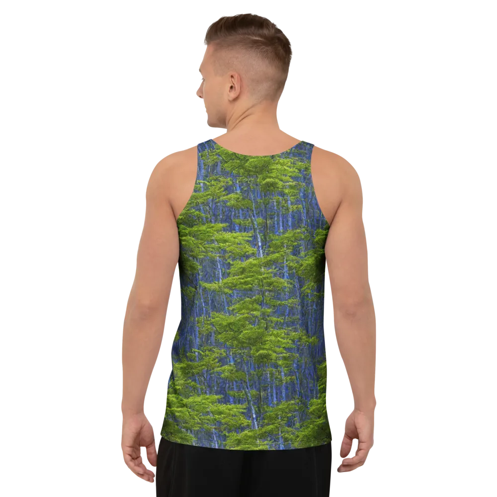 Cobalt Forest on Men's Tank Top — Back