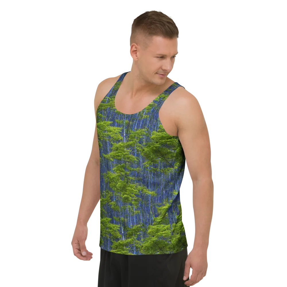 Cobalt Forest on Men's Tank Top — Left Front