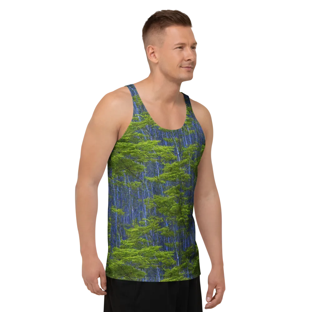 Cobalt Forest on Men's Tank Top — Right Front