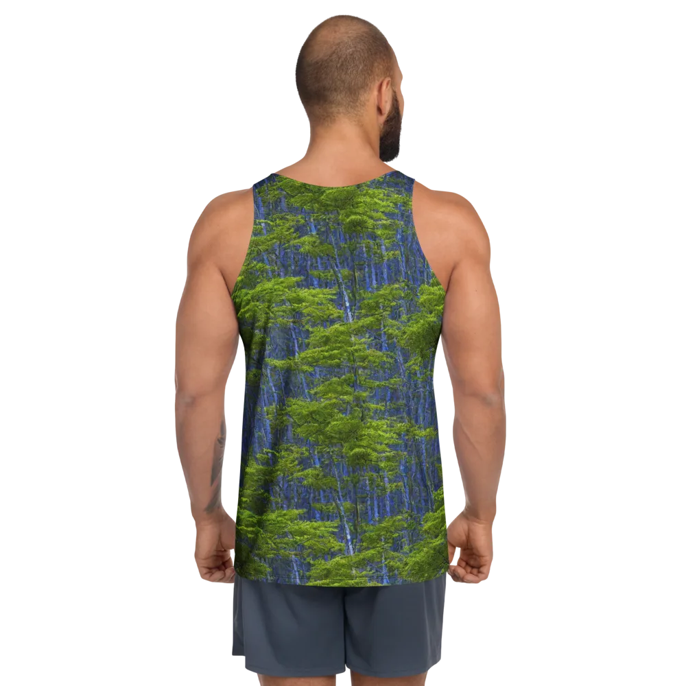 Cobalt Forest on Men's Tank Top — Back