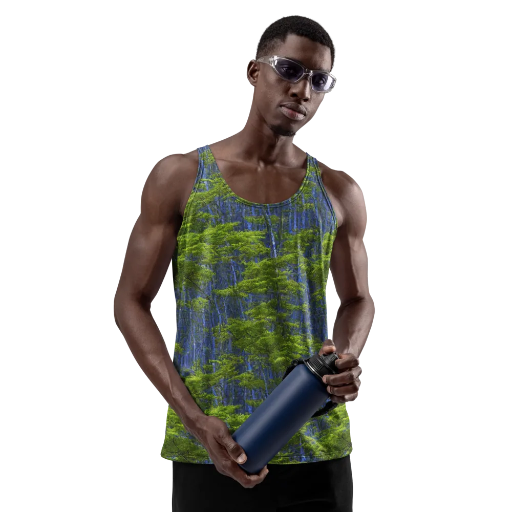 Cobalt Forest on Men's Tank Top — Front